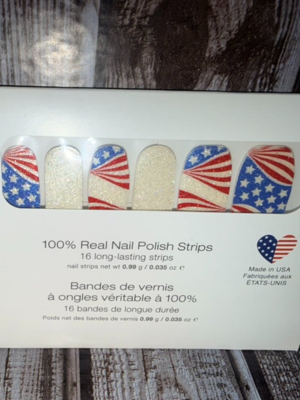 American Dream Color Street Nail Polish Strips Retired Stars Glitter July 4th - Picture 2 of 3